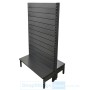 Single Sided Metal Slatwall Gondola Black/Hammertone