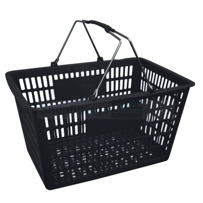 Plastic Shopping  Basket 29L Black
