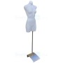 Female Plastic Torso with Base White