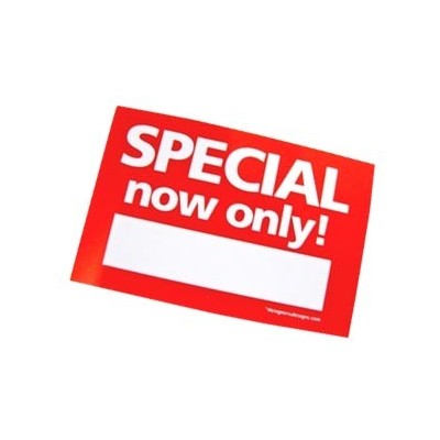 "SPECIAL now only" Stickers -100 per roll 