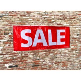 "SALE" Large PVC Sale Banner (incl. ropes)