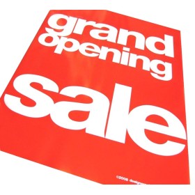 "GRAND OPENING SALE" Signs/ Posters - 4 pack 