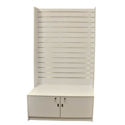 Slat Panel Wall Gondola With Storage 1200x450x2000