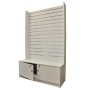 Slat Panel Wall Gondola With Storage 1200x450x2000