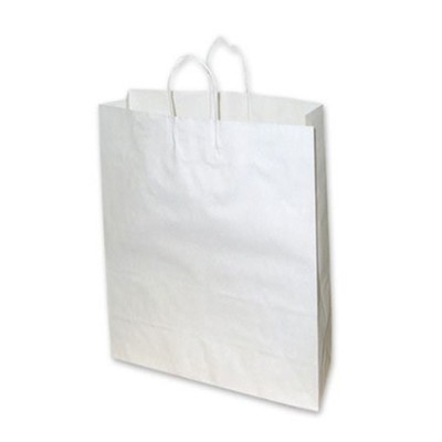 Medium White Paper Bag 340x95x480 (pack 100)