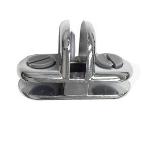 3 Way Glass Connector for Cube Displays Chrome