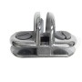 3 Way Glass Connector for Cube Displays Chrome