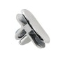 3 Way Glass Connector for Cube Displays Chrome