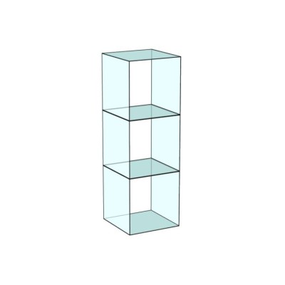 Cube 3 Tower Glass Display
