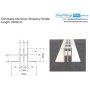 Concealed Aluminum Stripping Double 2400mm