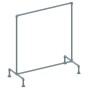 Industrial Single Clothes Rack Galvanised