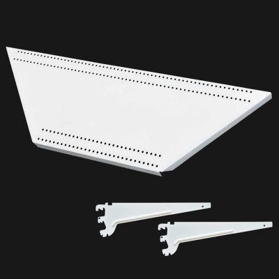 Additional Shelf for Corner Metal Gondola with 2 Brackets