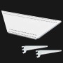 Additional Shelf for Corner Metal Gondola with 2 Brackets