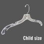 Top Plastic Child Hanger Clear Budget 355mm