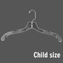 Top Plastic Child Hanger Clear Budget 355mm
