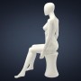 FASHION Sitting Female Mannequin TF2 - No Finish White