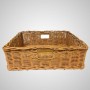Grocery Display Rectangular Wicker Basket with Handles