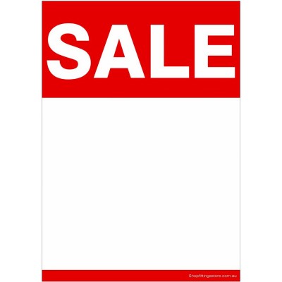 "SALE" Cards pack - Writable And Reusable A4 - pack of 5