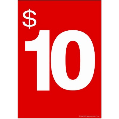 "$10" - Sign Cards -  5 Pack 