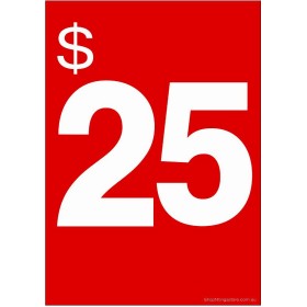 "$25" - Sign Cards -  5 Pack 