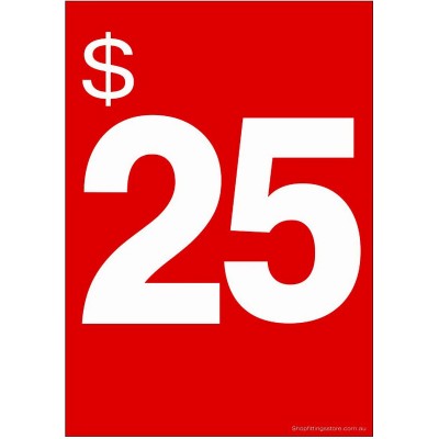 "$25" - Sign Cards -  5 Pack 