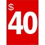 "$40" - Sign Cards -  5 Pack 
