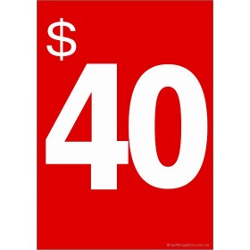 "$40" - Sign Cards -  5 Pack 