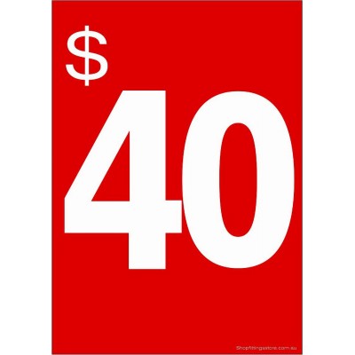 "$40" - Sign Cards -  5 Pack 