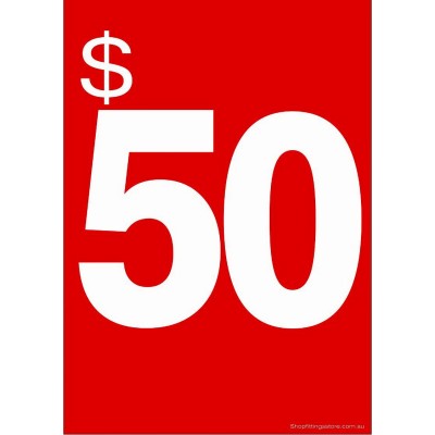 "$50" - Sign Cards - 5 Pack 