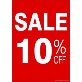 "SALE 10% OFF" - Sign Cards - 5 Pack 