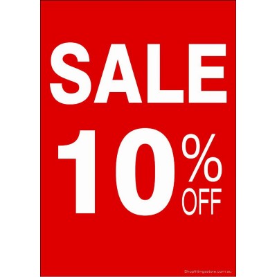 "SALE 10% OFF" - Sign Cards - 5 Pack 
