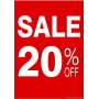 "SALE 20% OFF" - Sign Cards - 5 Pack 