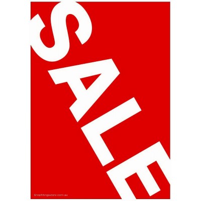 "SALE" Angled - Sign Cards A4 - 5 Pack 