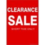 "CLEARANCE SALE"  - Sign Cards A4 - 5 Pack 