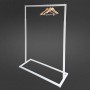 Boutique Slim Rack with Square Base White
