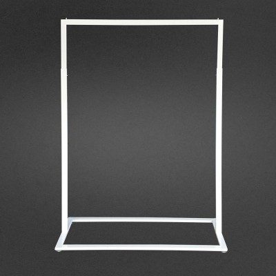 Boutique Slim Rack with Square Base White