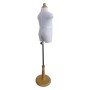Child Fabric Torso Premium White Wood Base