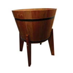 Grocery Display Wood Barrel Leg