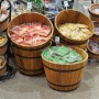Grocery Display Wood Barrel 