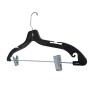 Black Plastic Combination Hanger with clips
