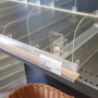 T Rails with Adhesive and Curved Data Strip for Shelving Dividers