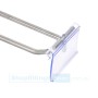 Price Ticket Holder Flipped for Display Hooks - Clear plastic