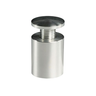 Standoff Dome Top 19mm x 25mm Satin Silver