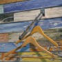 Mixed Old Painted Wood Deco-Slatwall