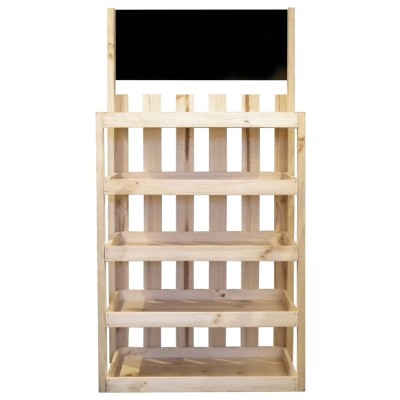 5 Shelf Display with Chalkboard