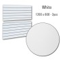 Slat Panel1200x600 White, PAIR