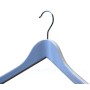 Adult Wood Shirt Hanger with Clips White