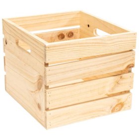 Wooden crate Large with handles