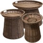 Round Wicker Basket Display