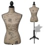 Female Fabric Torso Jute Brown with Base